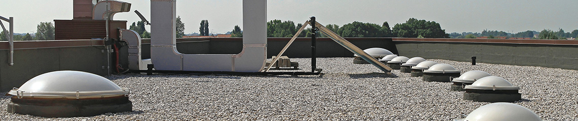 top of roof with gravel