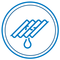 icon of a leaky roof