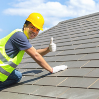 construction worker on a roof